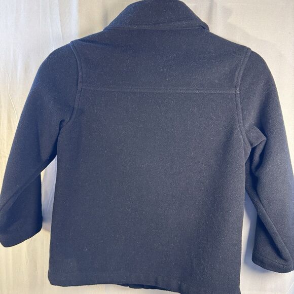 Gymboree Boys Wool Blend Black Zip Up Jacket Coat Size 5-6 Pockets Classic - Picture 2 of 9